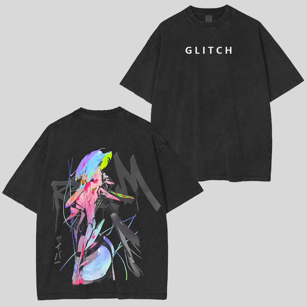 T-shirt unisexe léger délavé à l'acide Lucy x Cyberpunk Edgerunners