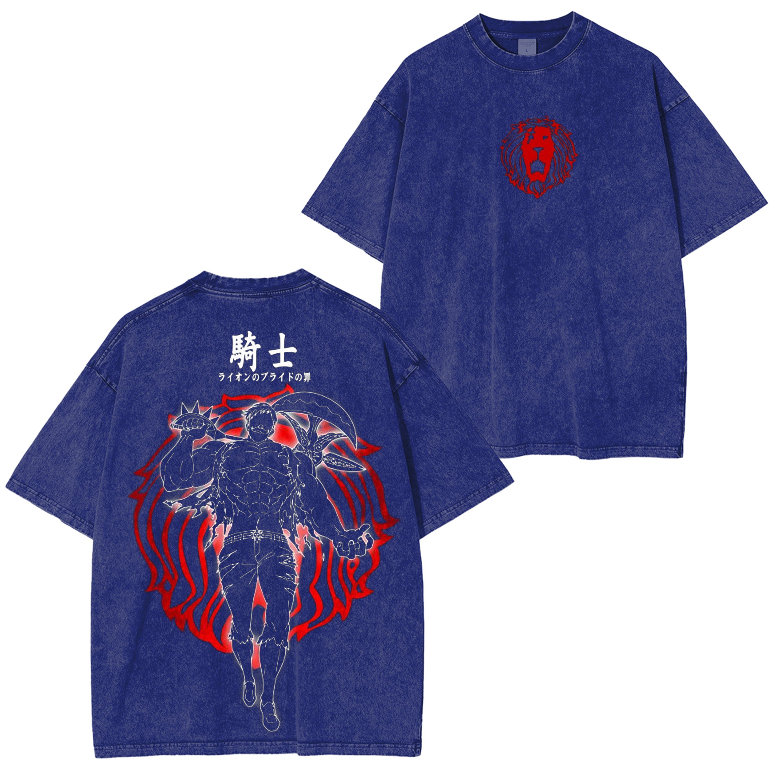 Camiseta unisex lavada vintage Los siete pecados