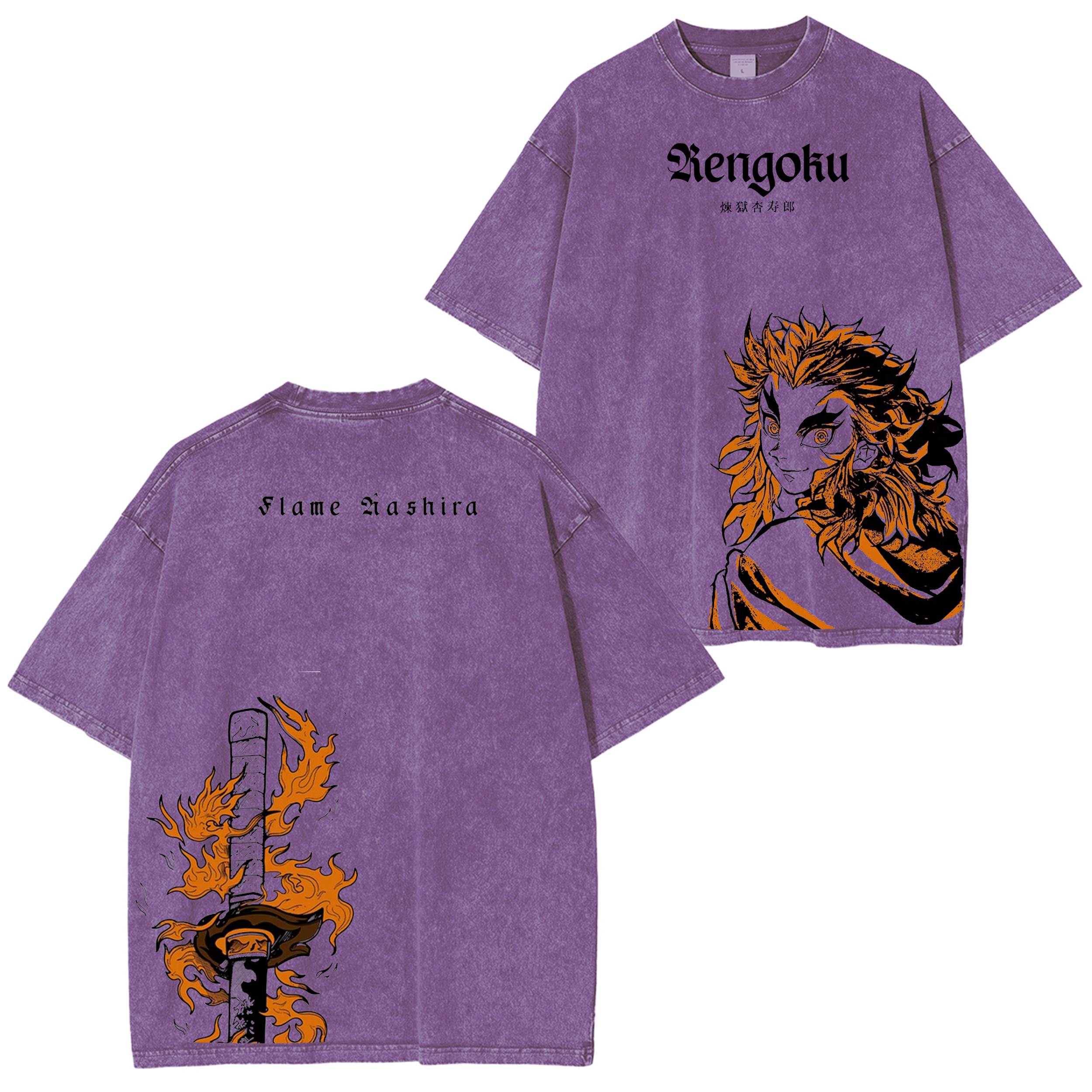 Demon Slayer Vintage Unisex Washed T-Shirt