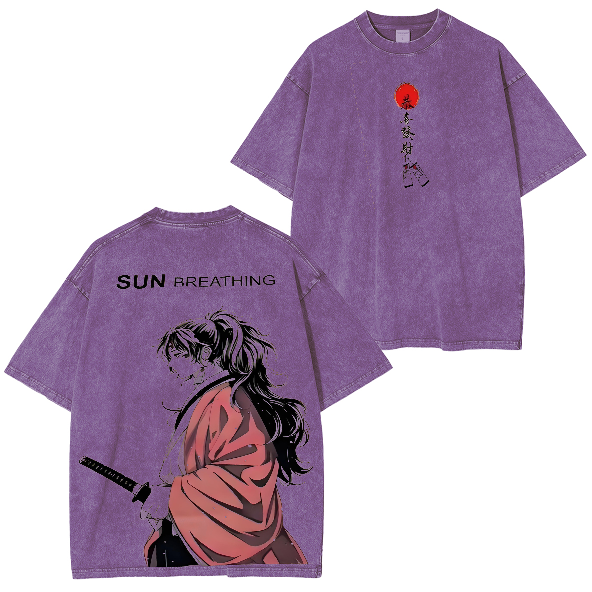 Yoriichi Tsugikuni-Demon Slayer Vintage Unisex Washed T-Shirt