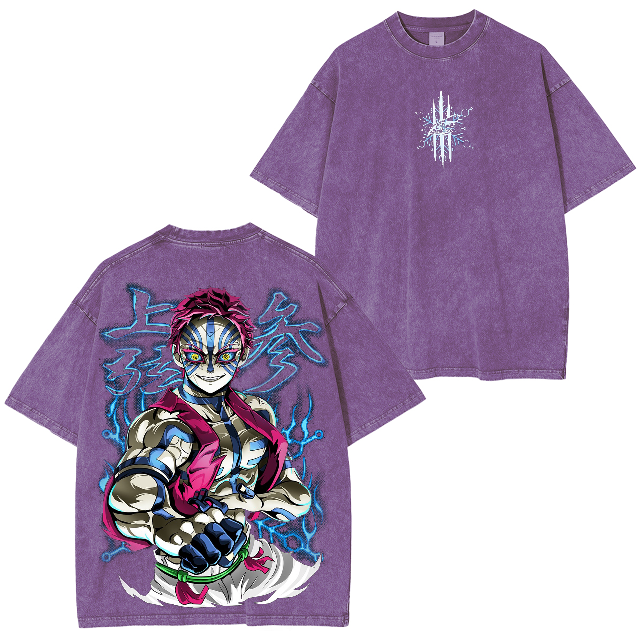 Akaza-Demon Slayer Vintage Oversize Tee