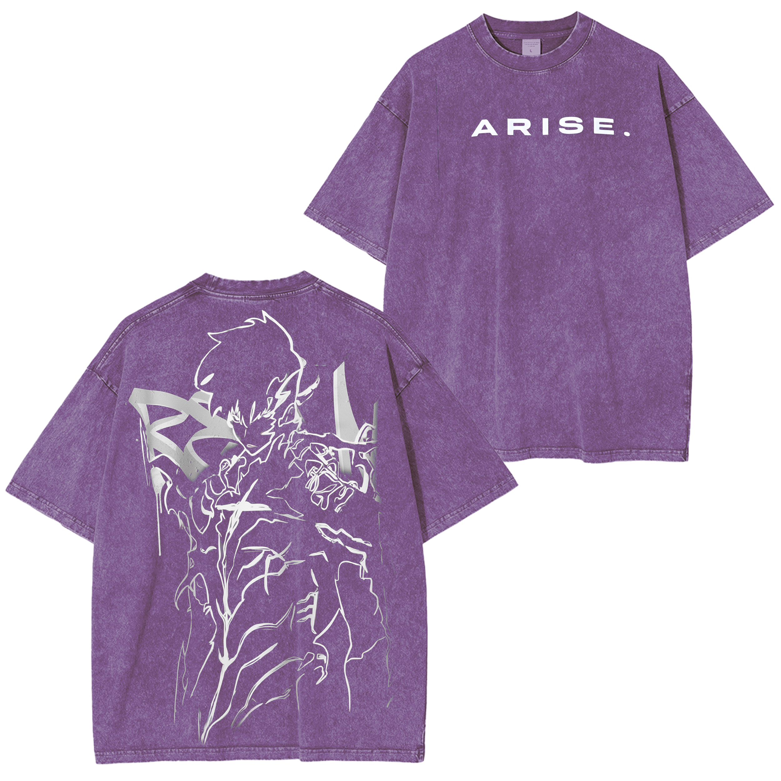 Sung Jinwoo-Solo Leveling Camiseta extragrande vintage