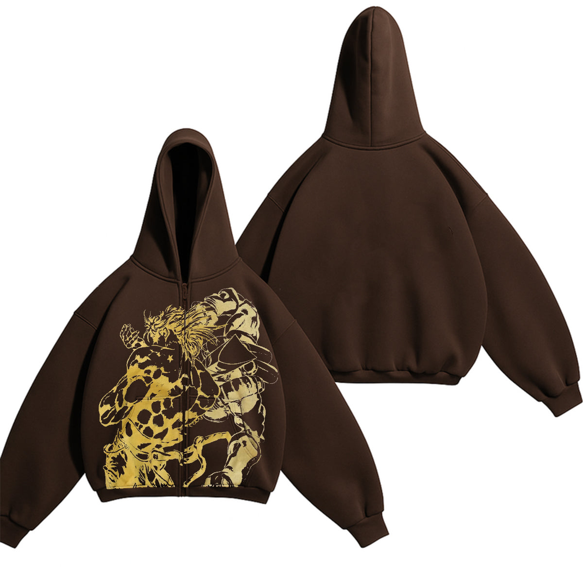 Sudadera con capucha y cremallera lavada unisex de JoJo's Bizarre Adventure