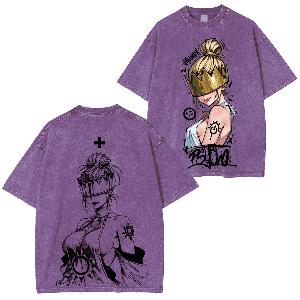 Camiseta unisex vintage lavada Haumea Fire force