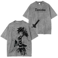 Camiseta Unisex Lavada Vintage Demon Slayer