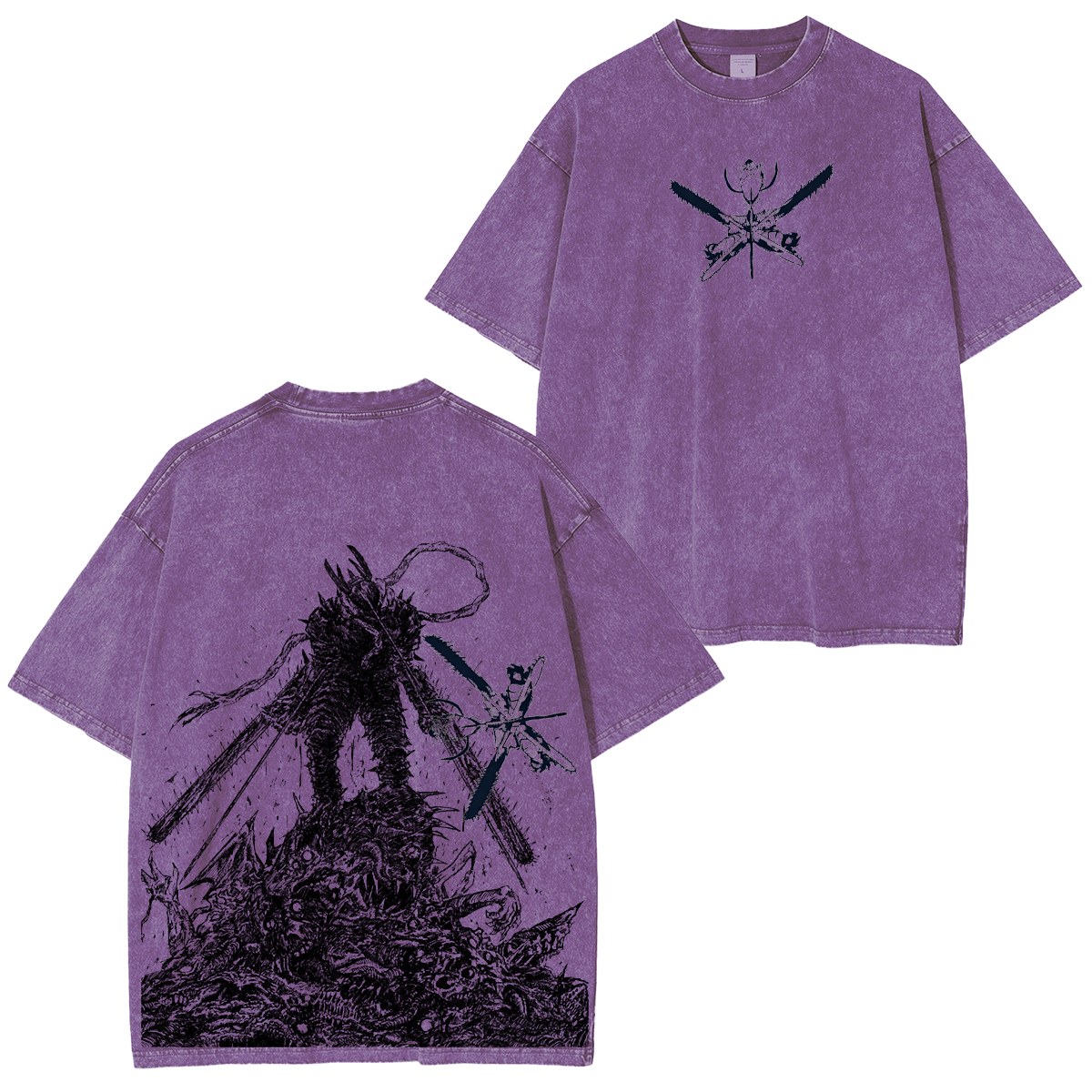 Camiseta desgastada Chainsaw Man Chainsaw puro y primitivo Denji Pochita diablo villanos