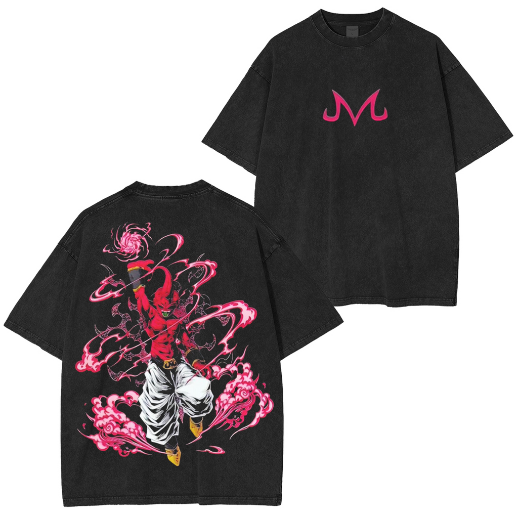 Camiseta negra de Dragon Ball Majin Boo