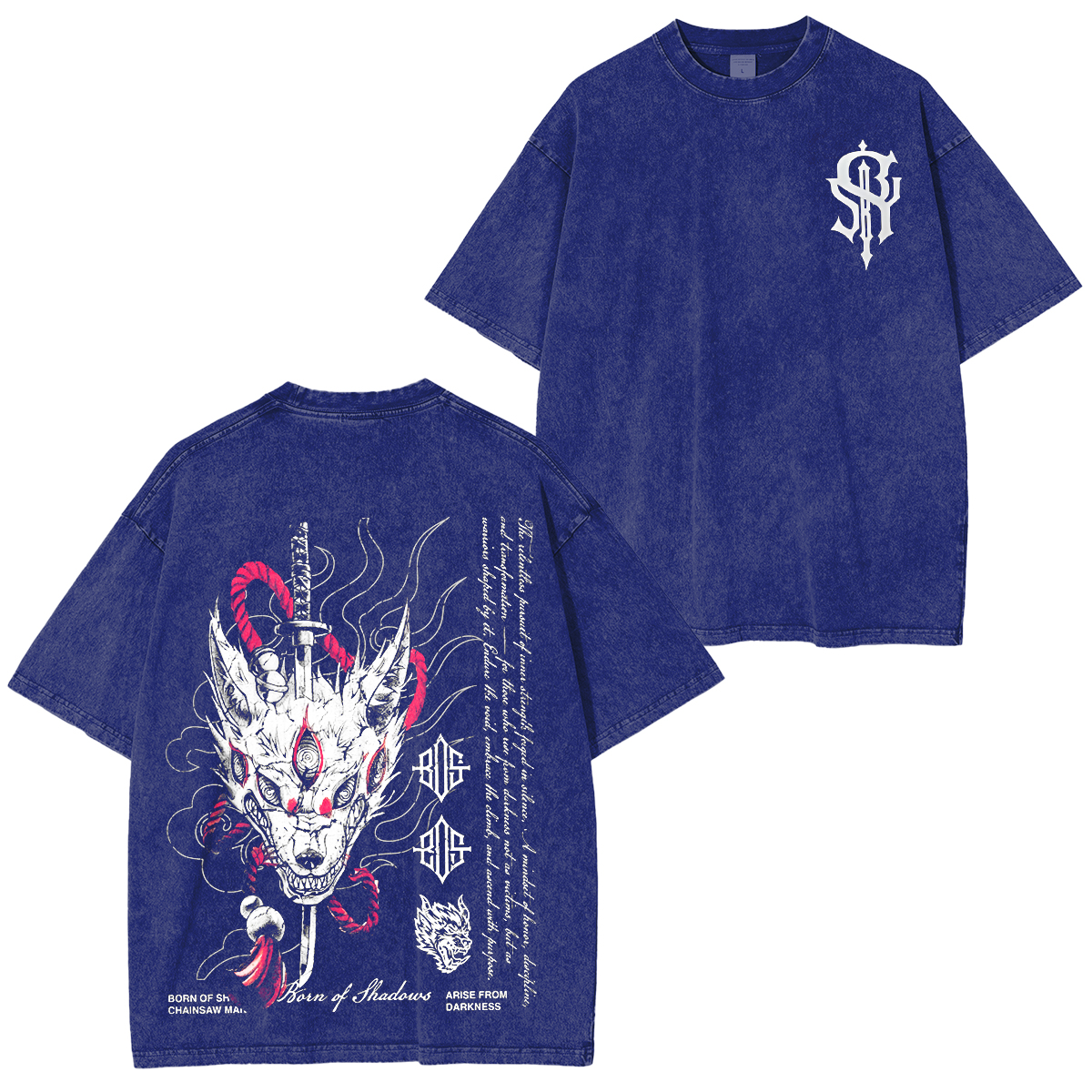 Camiseta unisex Chainsaw Man 'Kon' con lavado vintage