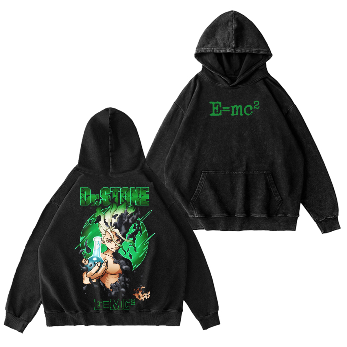 Camiseta/Sudadera/Sudadera con capucha Dr Stone Anime Lavada Estilo Vintage