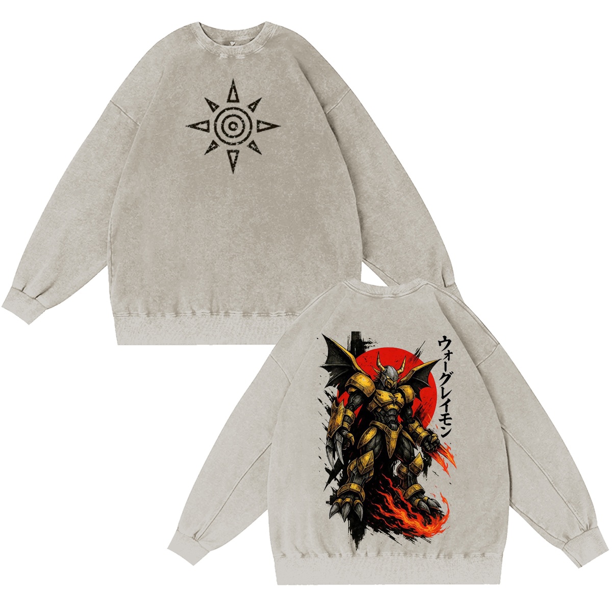 Camiseta/Sudadera/Sudadera con capucha vintage de Digimon WarGreymon