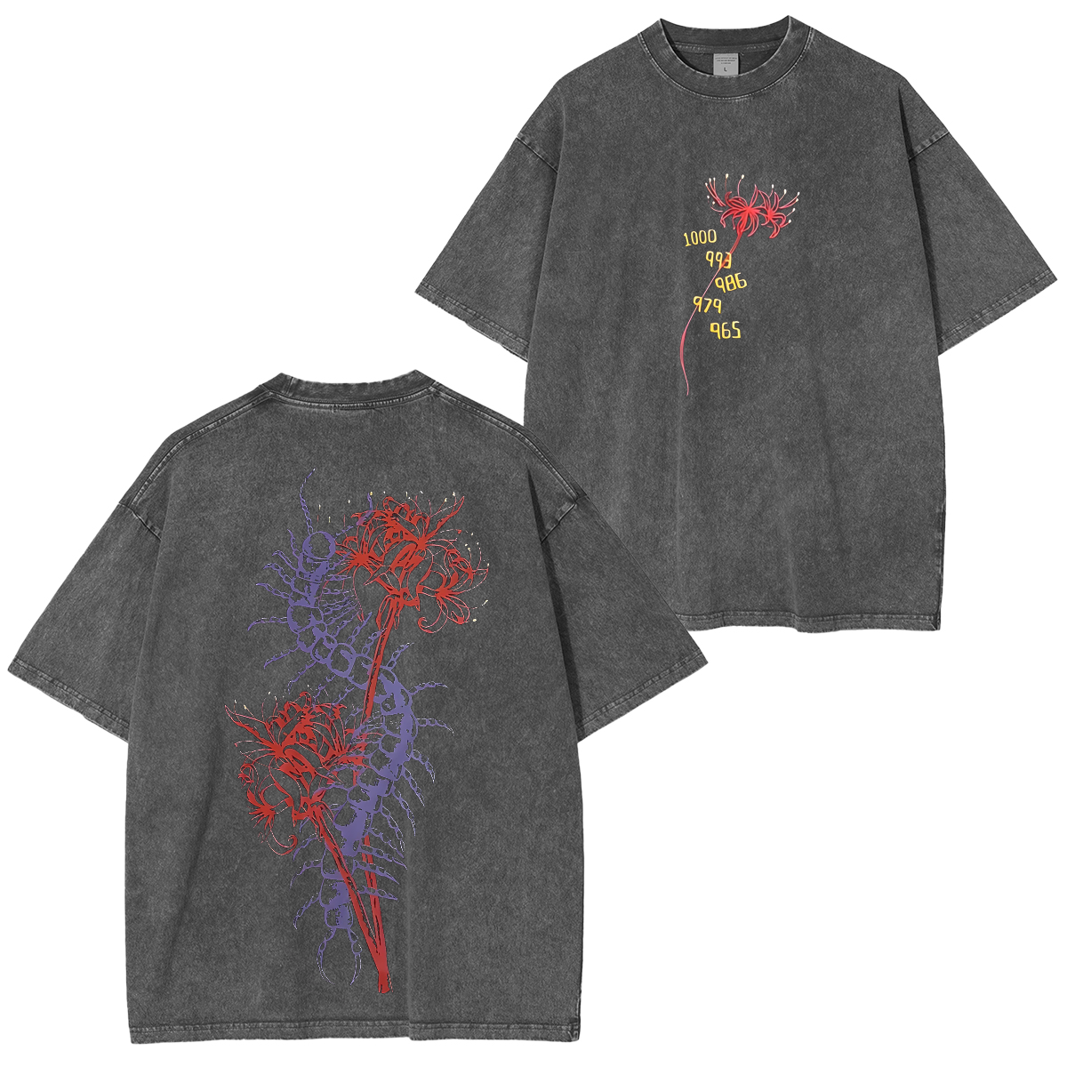 Camiseta/Sudadera/Sudadera con capucha Tokyo Ghoul estilo ácido, extragrande, con efecto vintage