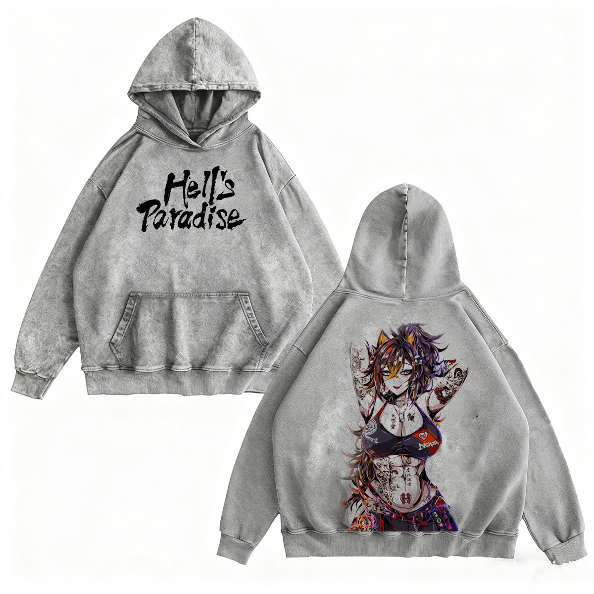 Camiseta/Sudadera/Sudadera con Capucha Vintage Lavada de Genshin