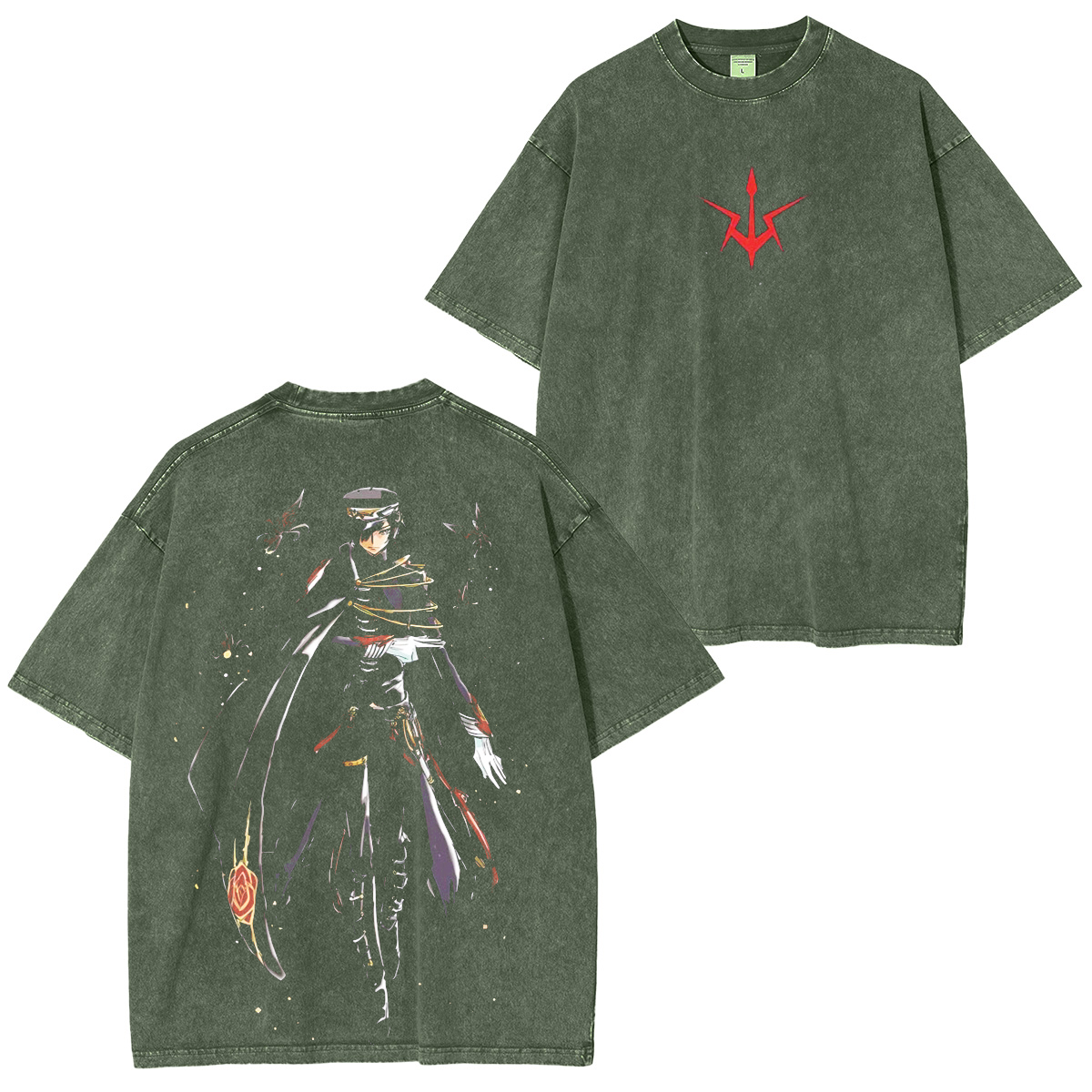 Camiseta/Sudadera/Sudadera con capucha Code Geass con lavado vintage
