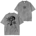Akaza & Koyuki: T-shirt unisexe délavé Demon Slayer