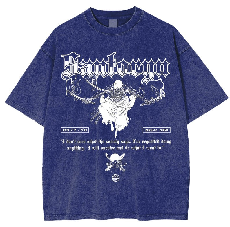 Camiseta extragrande de anime Roronoa Zoro