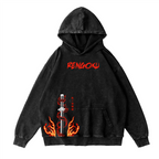 Camiseta lavada unisex de Rengoku Demon Slayer Anime