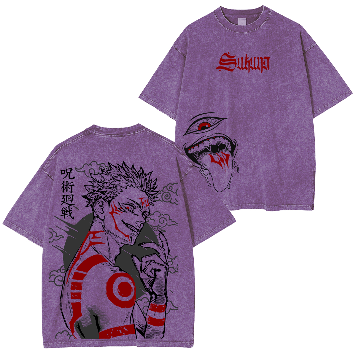 Camiseta/Sudadera/Sudadera con capucha Lavado Jujutsu Kaisen Sukuna