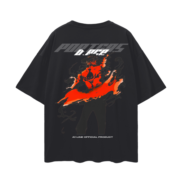 Chemise Streetwear Y2K Flamme Rogue Noire