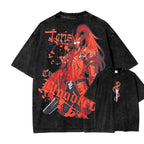 T-shirt délavé coupe unisexe Solo-leveling 2503010123