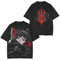 T-shirt délavé unisexe Berserk
