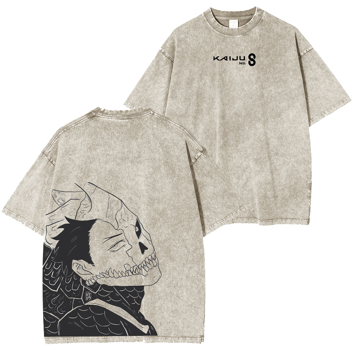 Kaiju No. 8 Camiseta Anime con Lavado Ácido