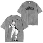 [Copy]T-shirt unisexe lavé Rengoku Demon Slayer Anime