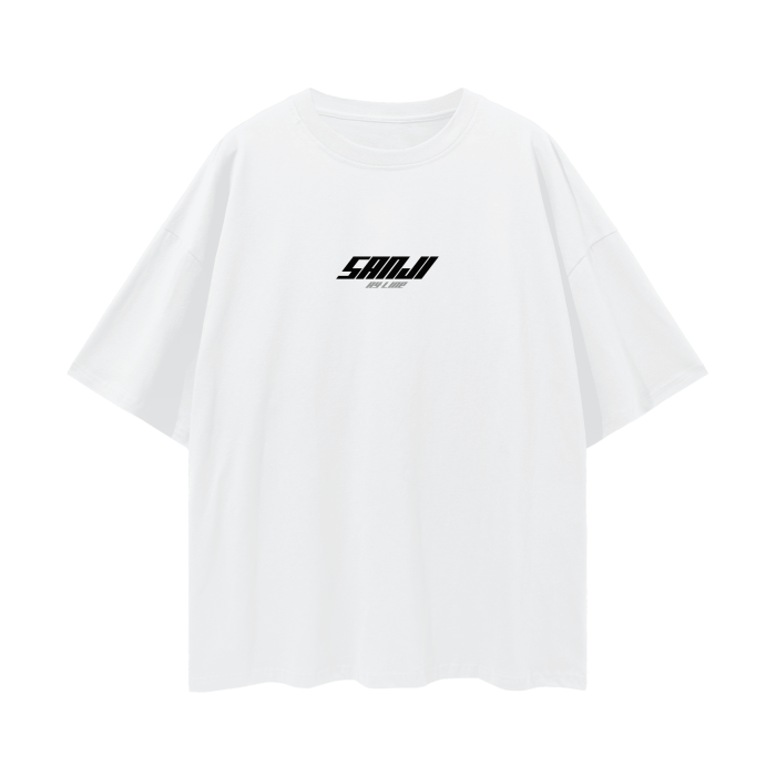 Camiseta de streetwear Y2K de pata negra blanca