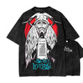 T-shirt unisexe délavé imprimé Solo Leveling