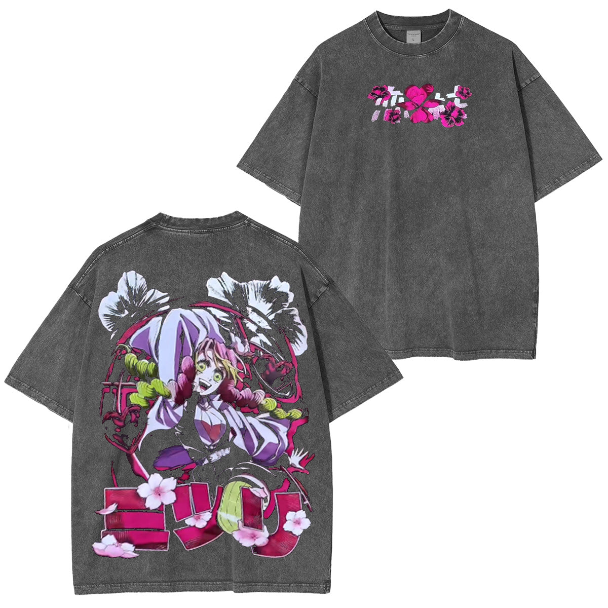 Mitsuri Kanroji Demon Slayer T-shirt délavé/Col rond/Sweat à capuche