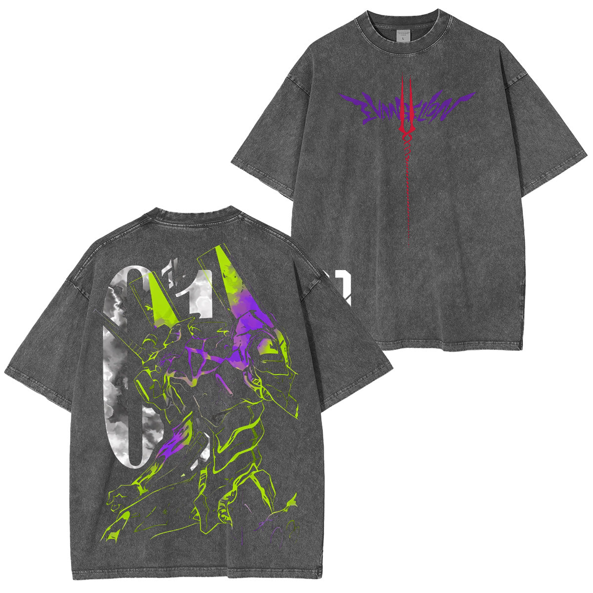 T-shirt/Sweat-shirt/Sweat à capuche délavé Neon Genesis Evangelion