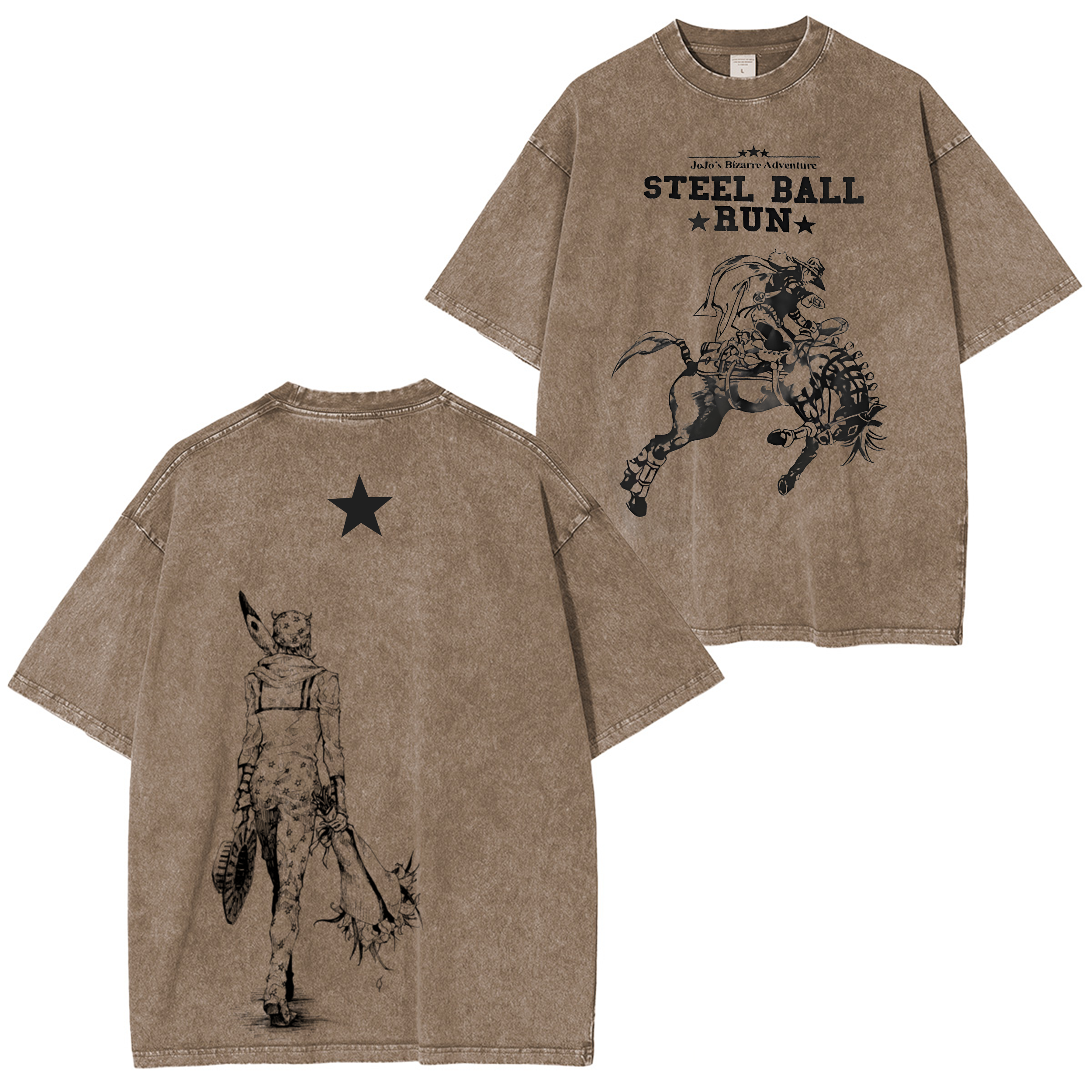 Camiseta unisex lavada Jojo's Bizarre Vintage