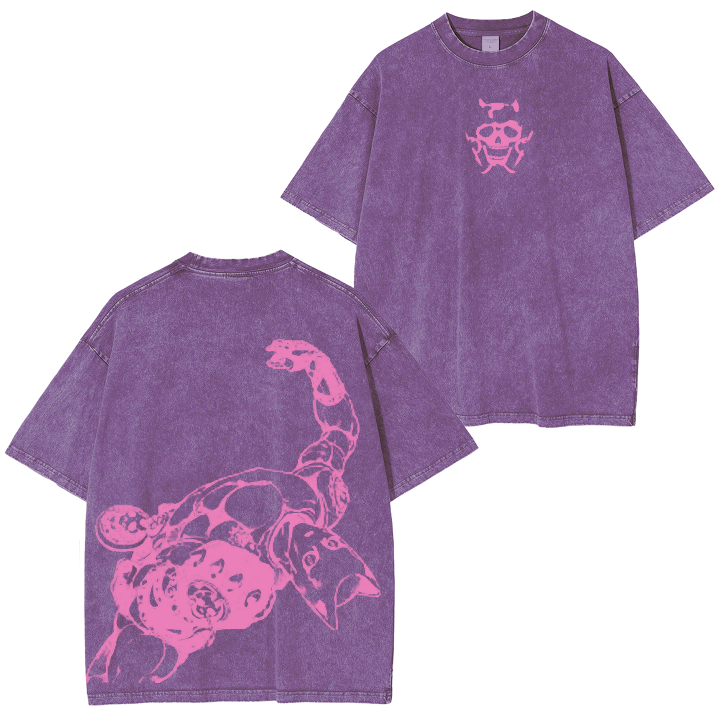 Camiseta Unisex Lavada Vintage Jojo's Bizarre Adventure Killer Queen