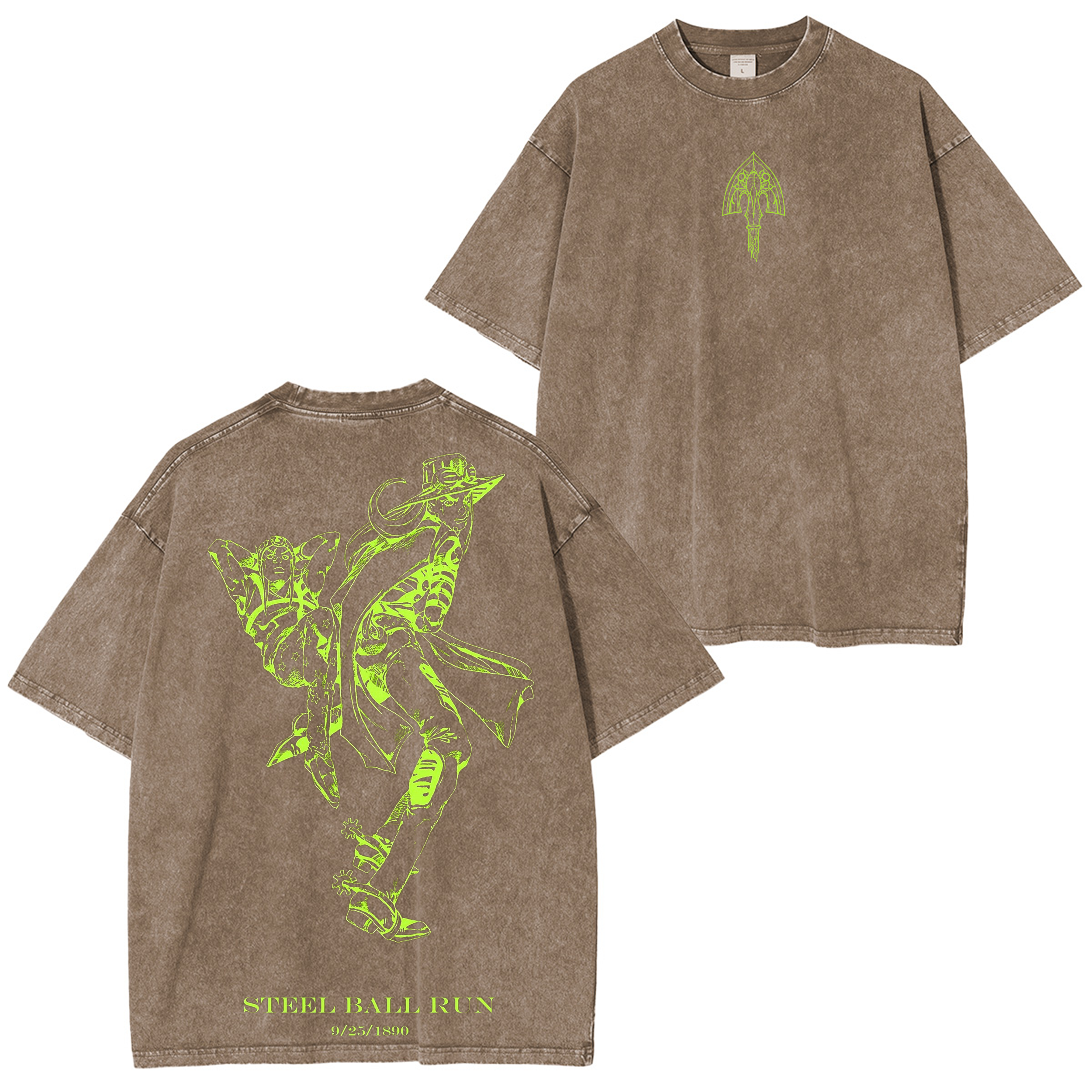Camiseta unisex lavada vintage de JoJo's Bizarre Adventure