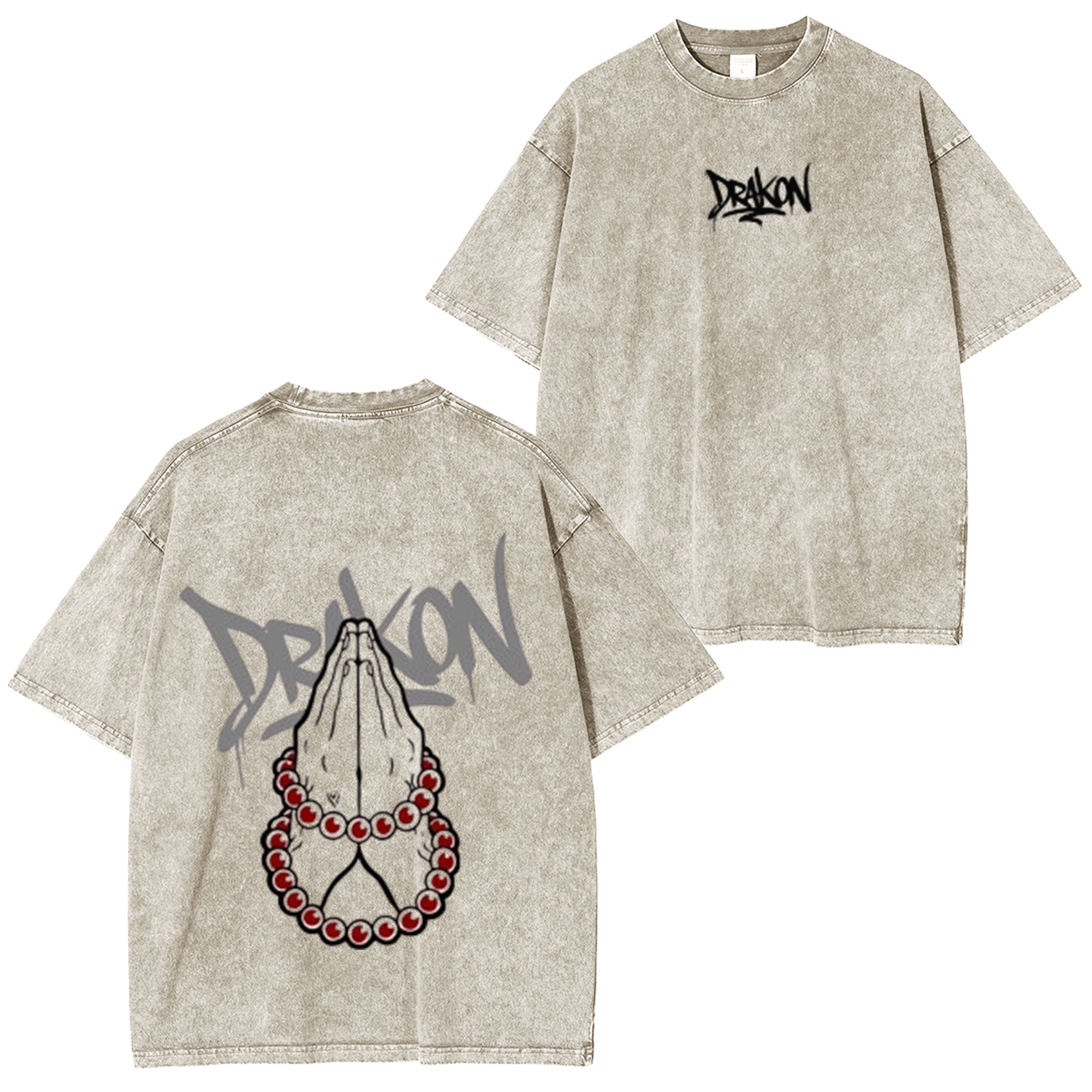 Camiseta lavada unisex de anime Demon Slayer
