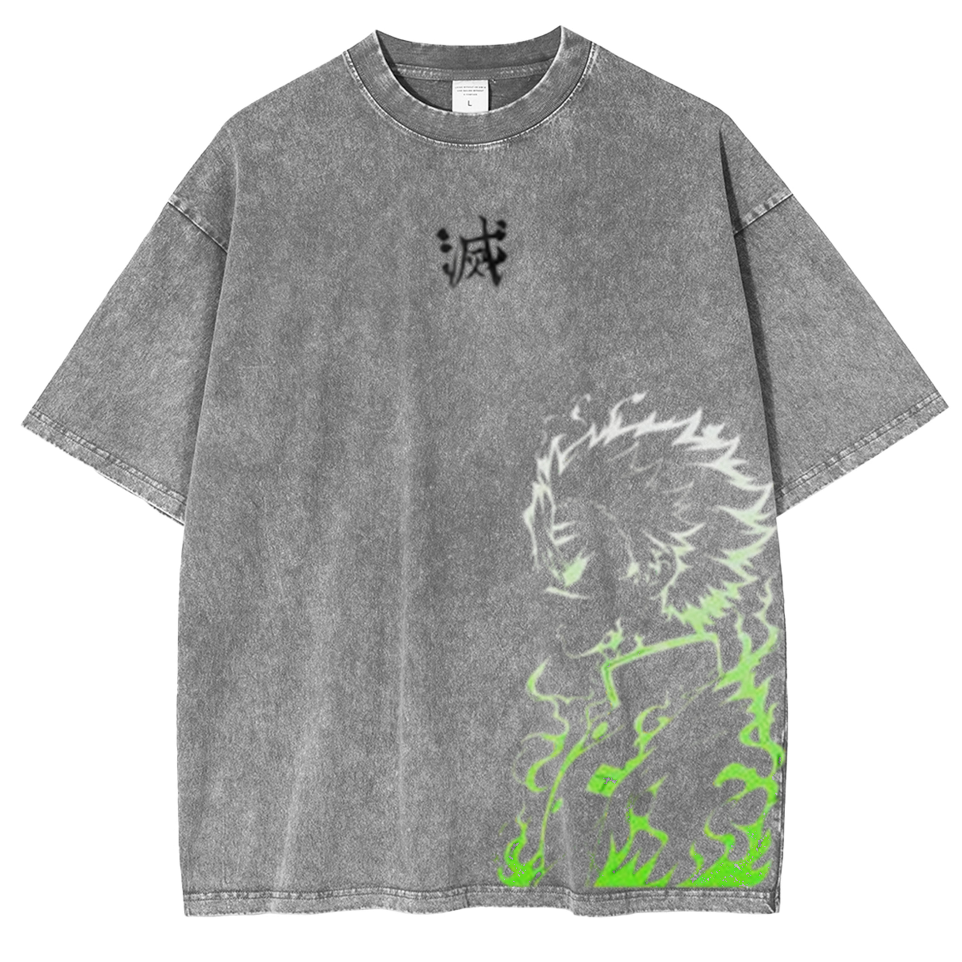 Camiseta unisex lavada Demon Slayer Metsu Anime