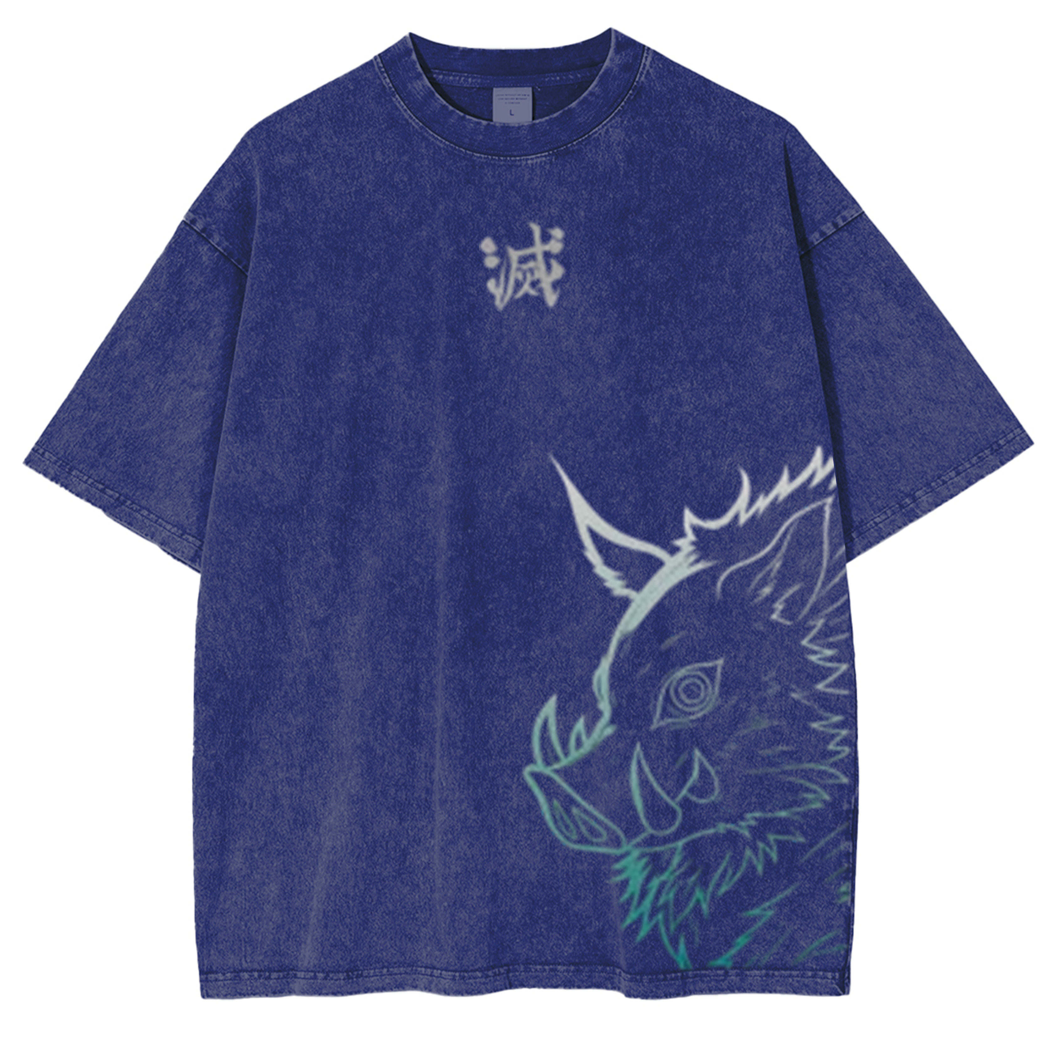 T-shirt Unisexe Délavé Anime Demon Slayer