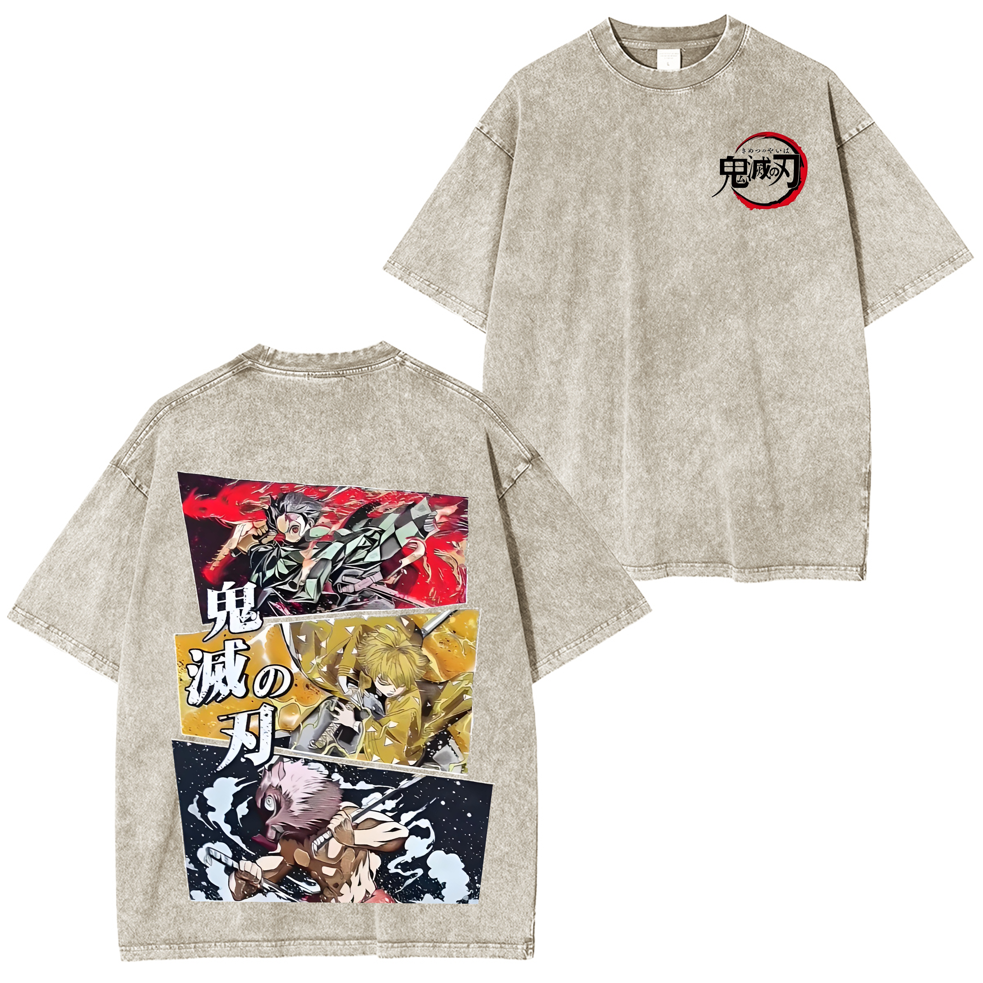 T-shirt unisexe lavé Demon Slayer: Kimetsu no Yaiba