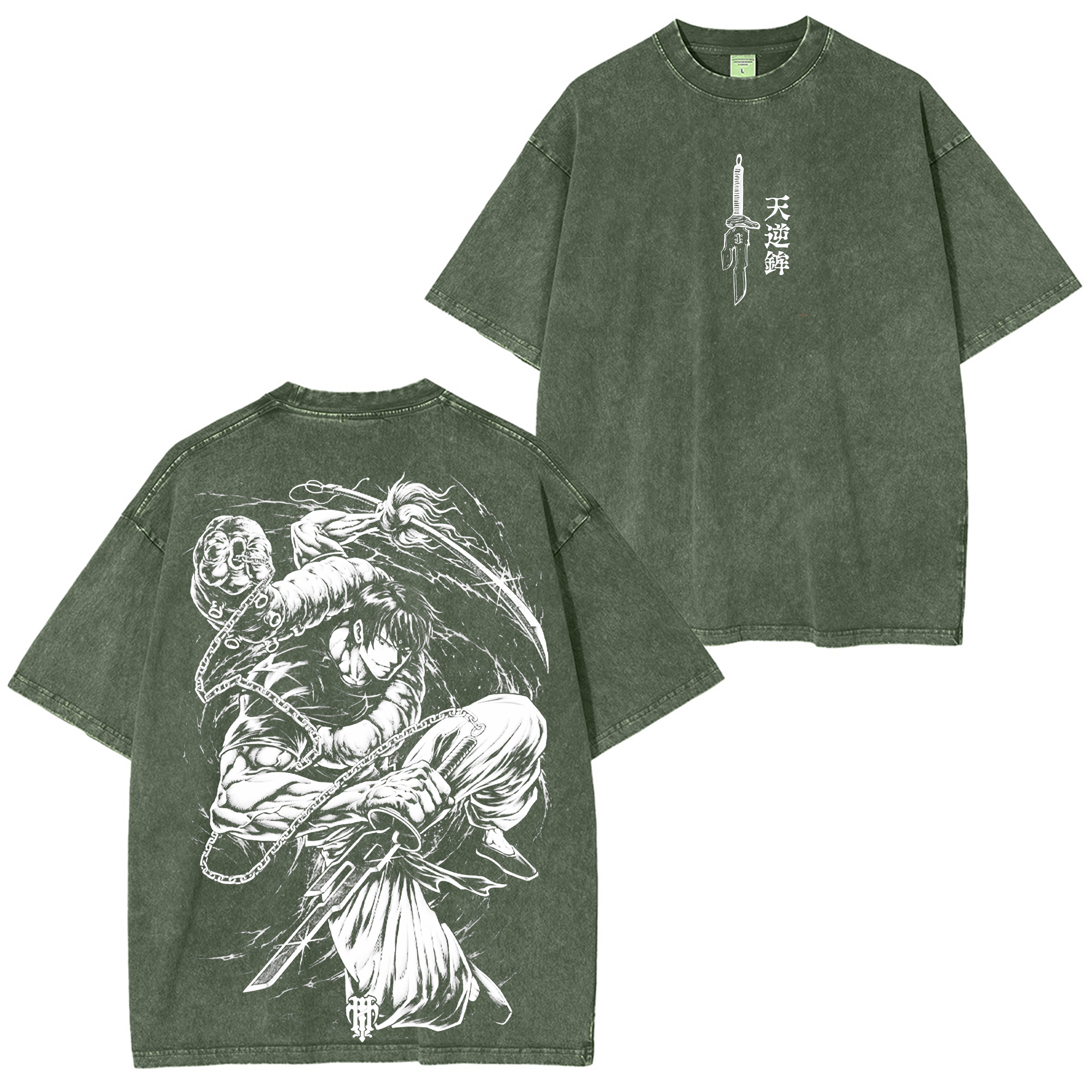 Camiseta Lavada Unisex Vintage de Jujutsu Kaisen
