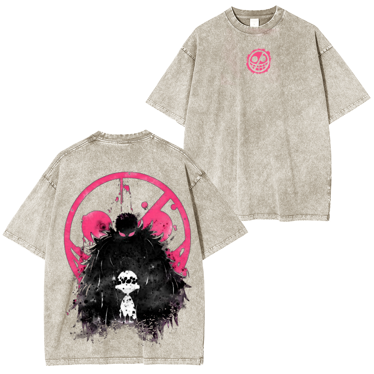 Camiseta Lavada Vintage Retro Donquixote Doflamingo