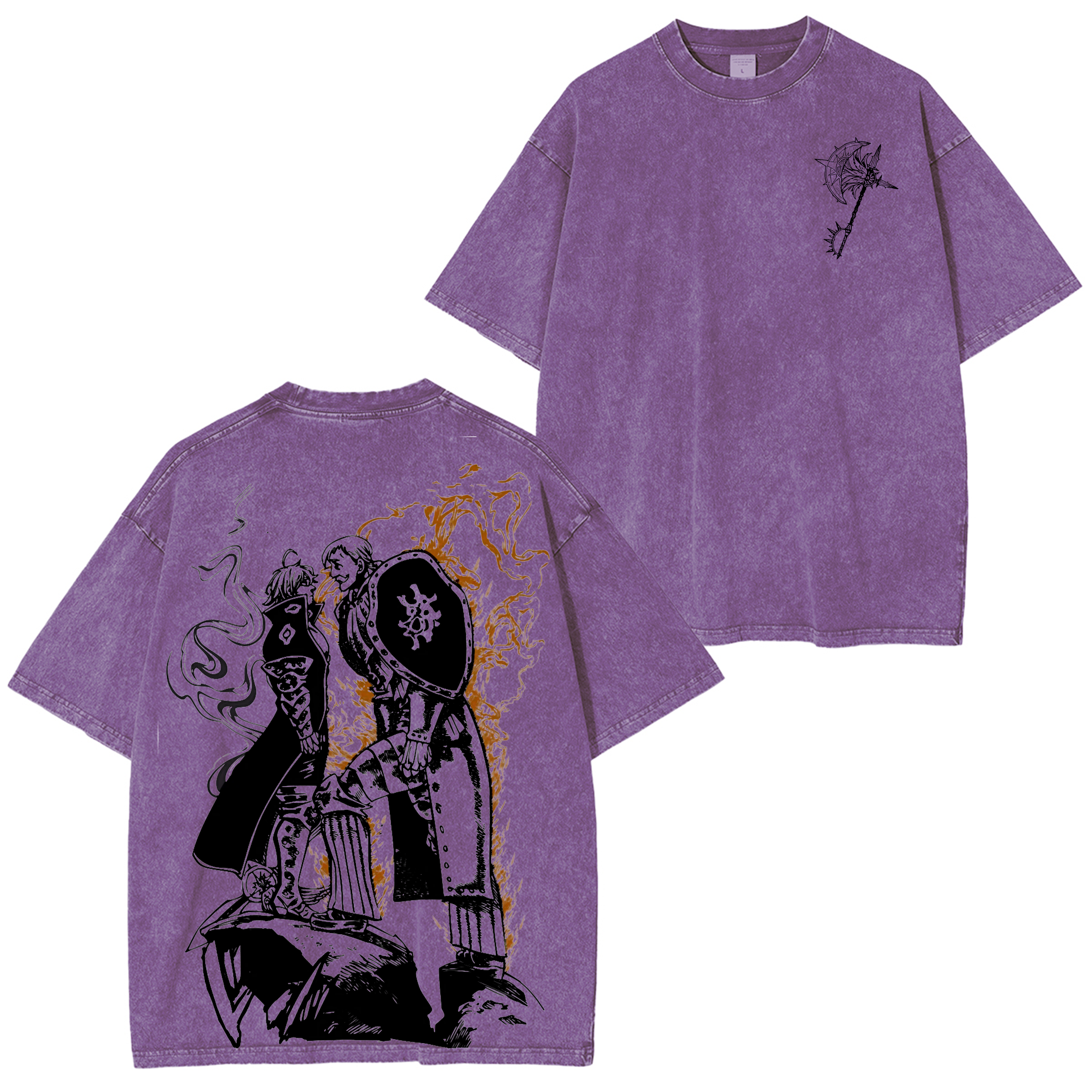 T-shirt unisexe délavé « Seven Deadly Sins »