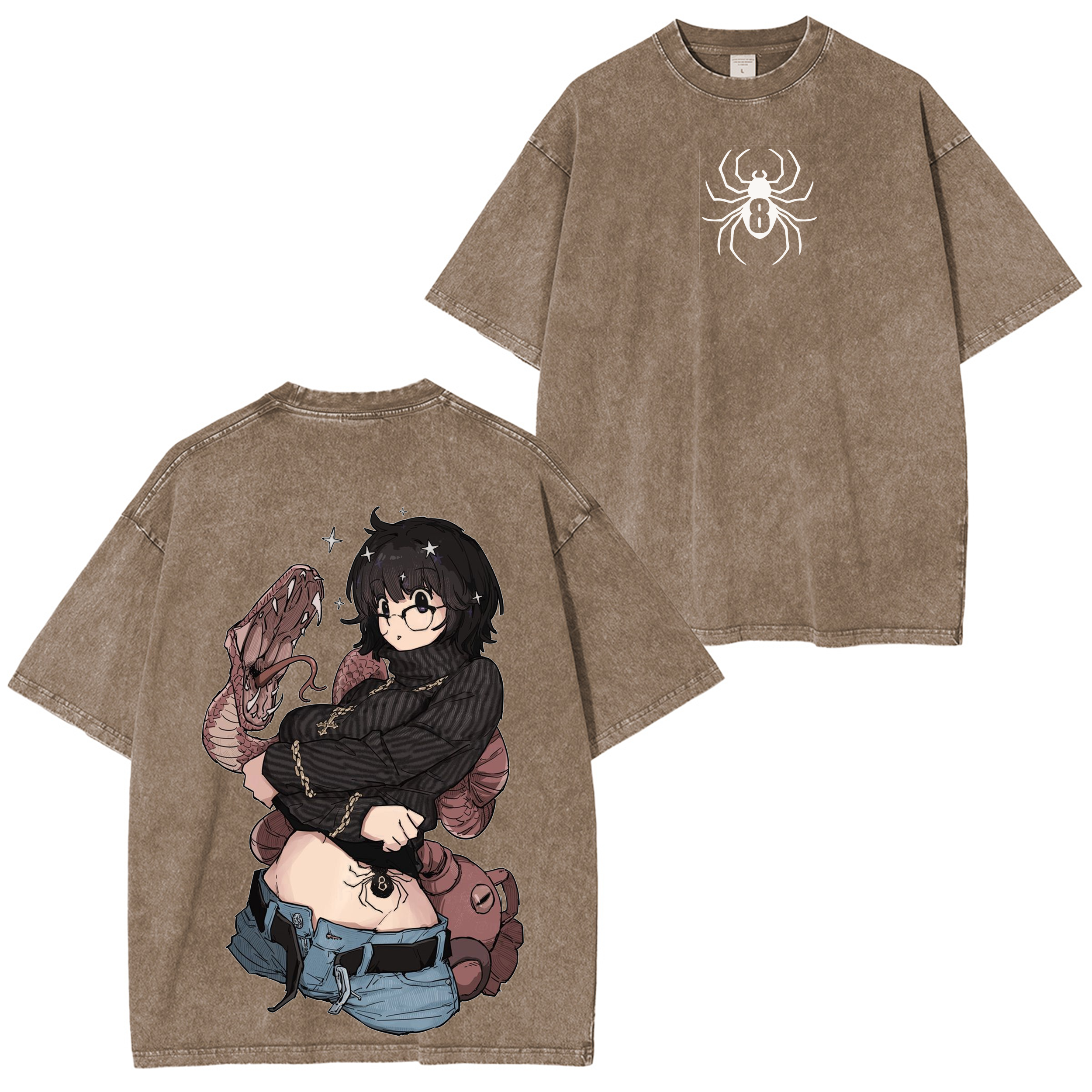 Vintage Washed Shizuku Spider 8 Tee ¨C Hunter x Hunter