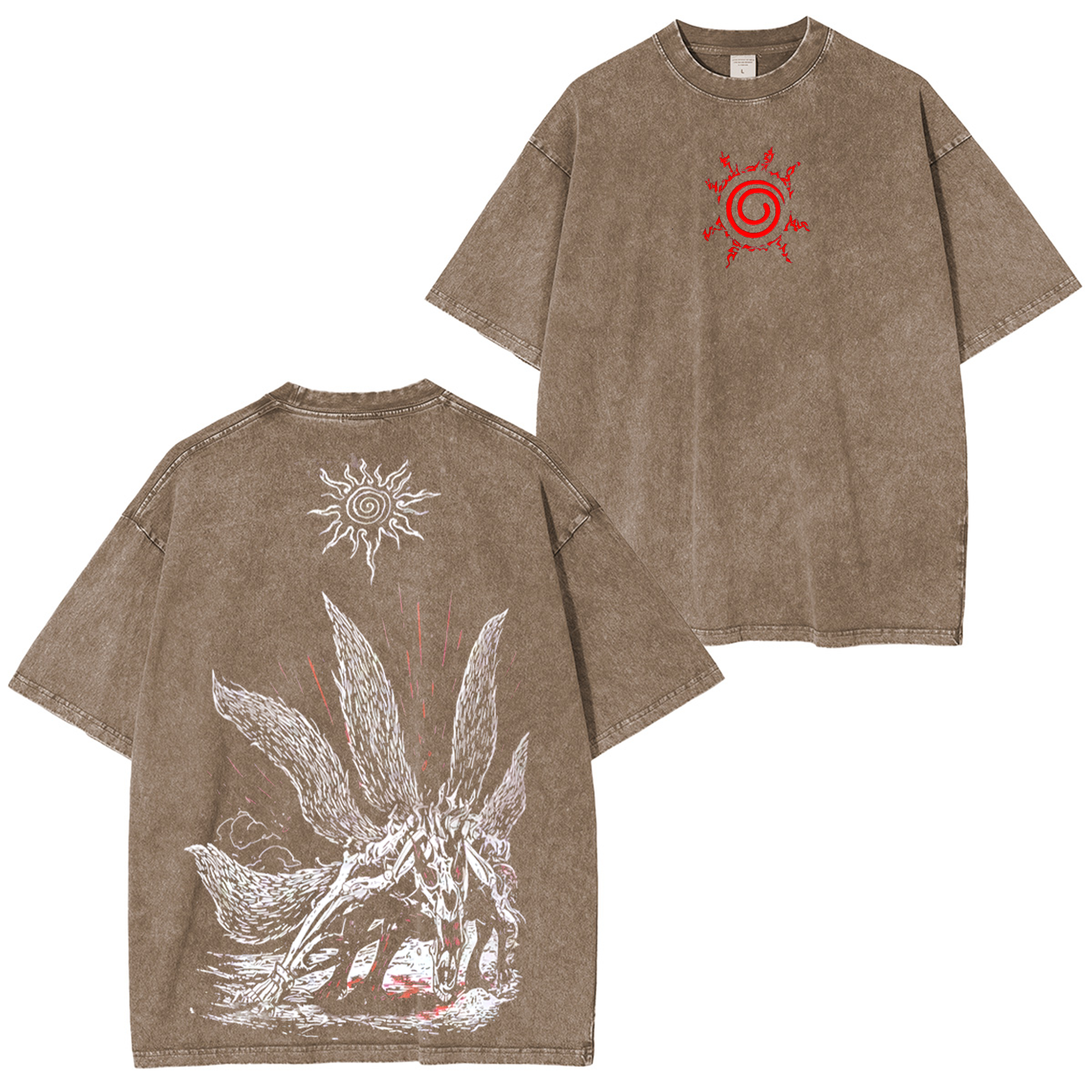 Kurama Naruto Washed T-shirt/Crewneck/Hoodie
