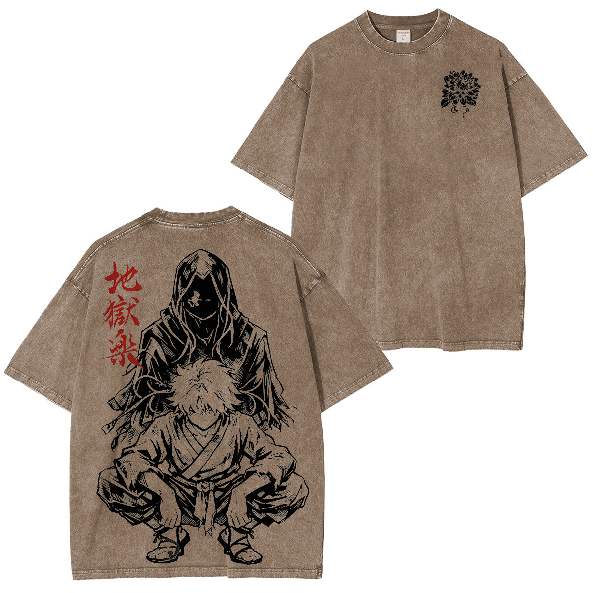 Camiseta/Sudadera/Sudadera con capucha Hell's Paradise lavada vintage