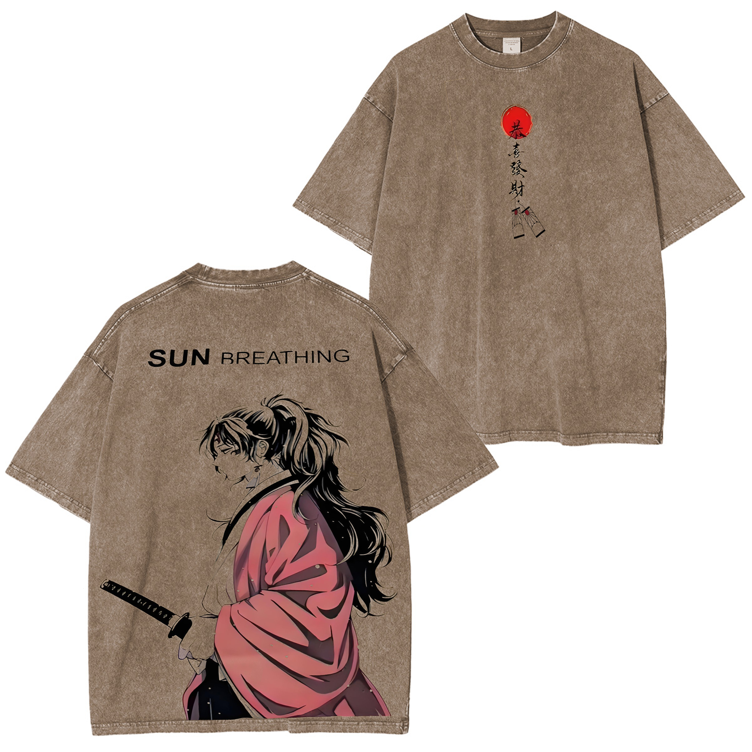 Yoriichi Tsugikuni-Demon Slayer Vintage Unisex Washed T-Shirt