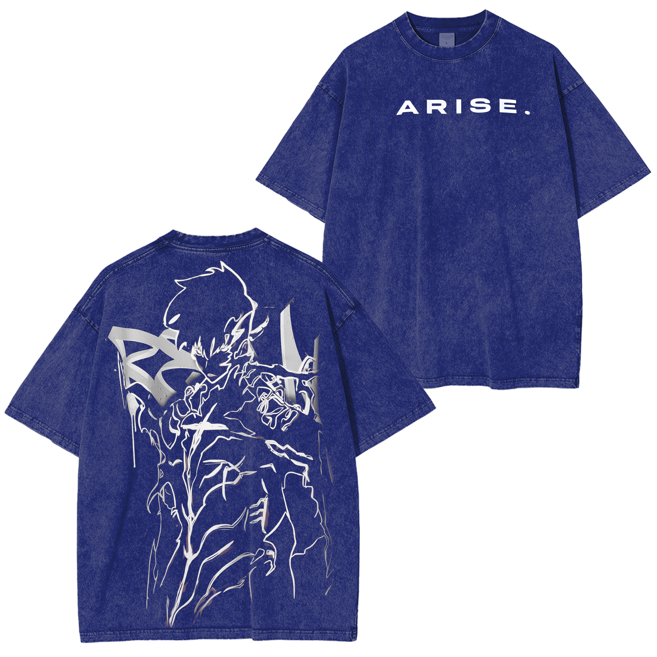 Sung Jinwoo-Solo Leveling Camiseta extragrande vintage