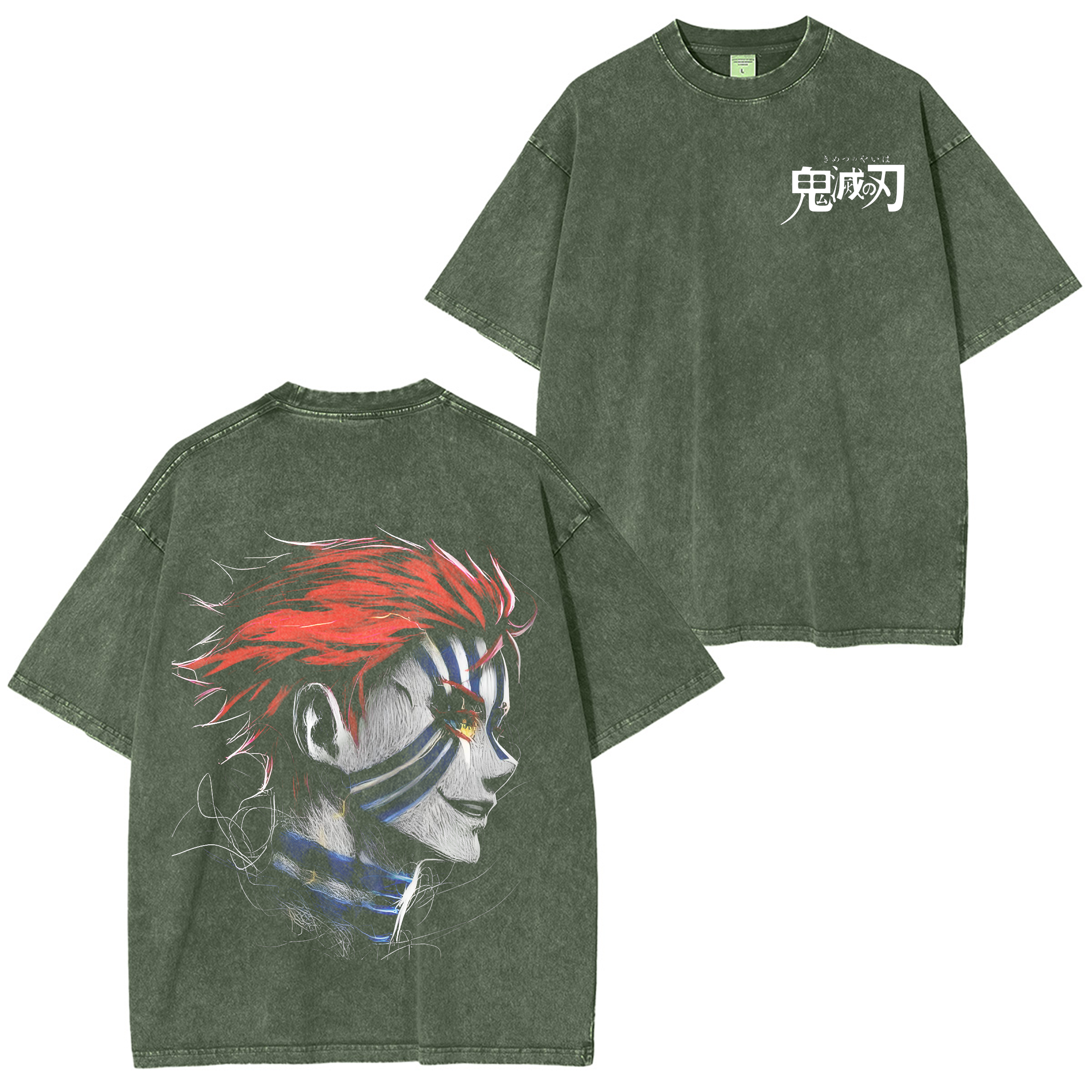 Demon Slayer: Kimetsu no Yaiba Oversize Unisex Washed T-Shirt
