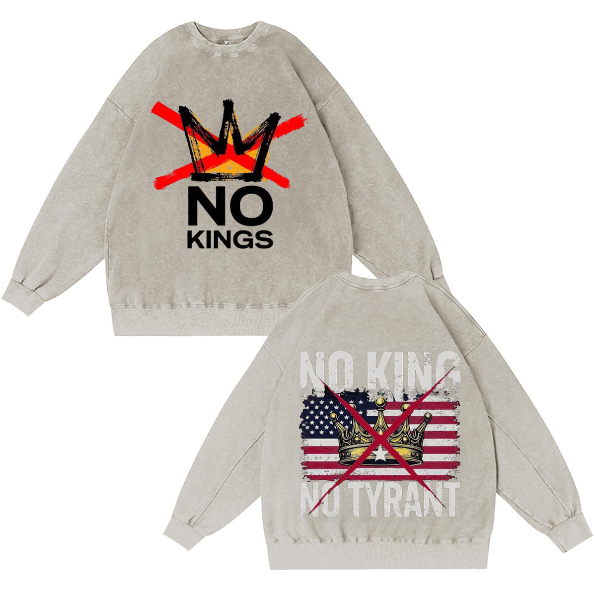 Camiseta/Sudadera/Sudadera con Capucha Estampado Vintage Sin Reyes, Sin Tiranos