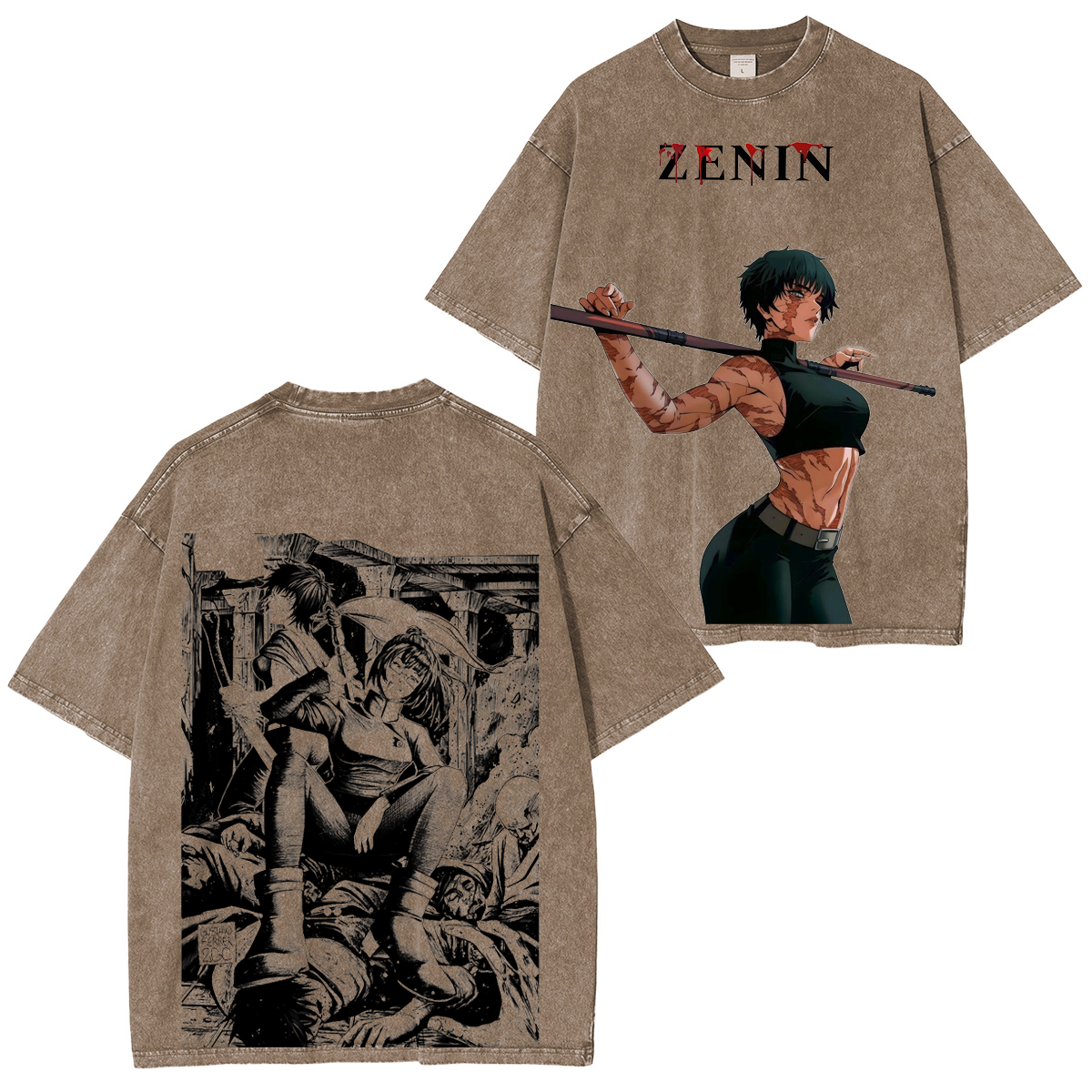 Camiseta unisex vintage lavada Jujutsu Kaisen
