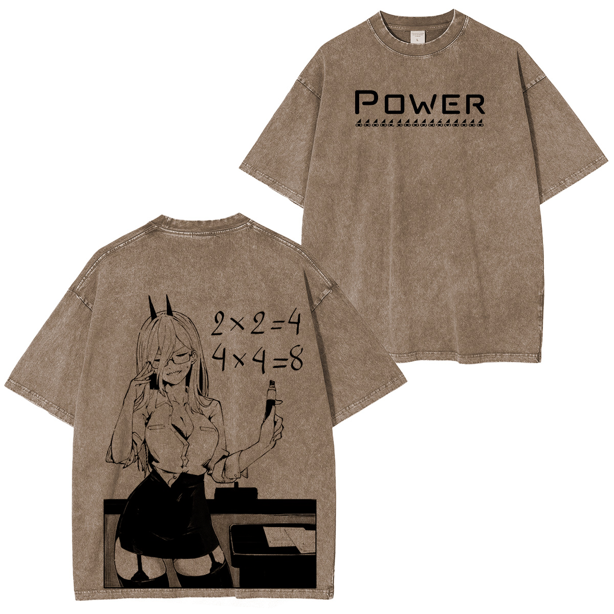 Camiseta unisex Chainsaw Man lavada estilo vintage