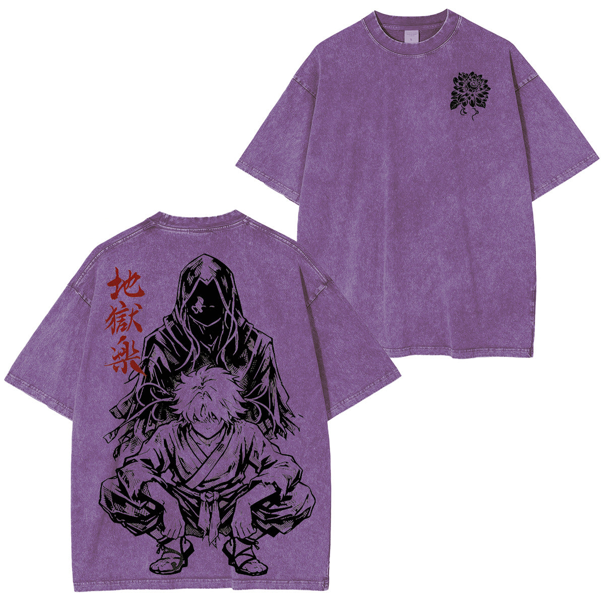 Camiseta/Sudadera/Sudadera con capucha Hell's Paradise lavada vintage